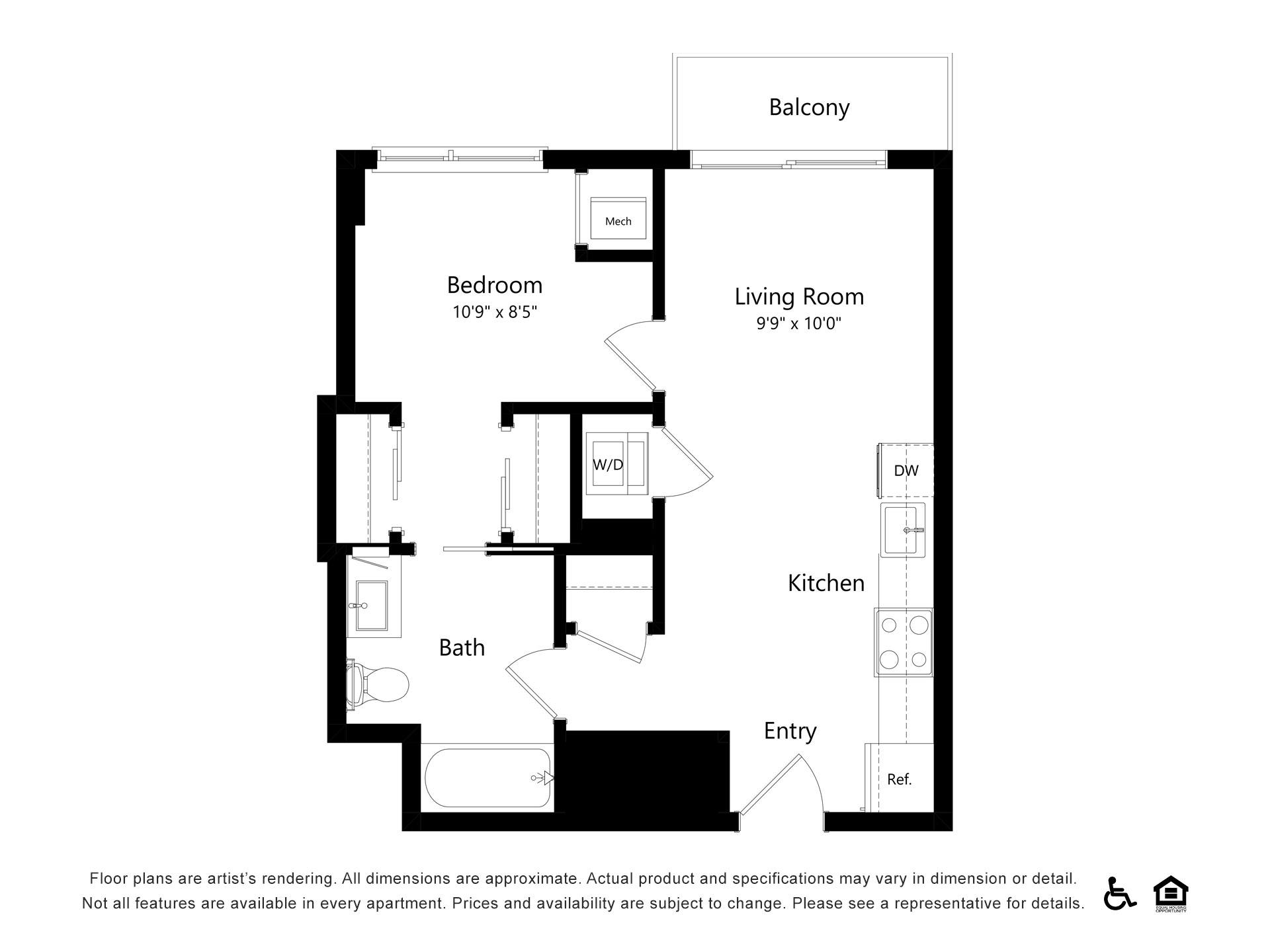 Floor plan layout diagram for A11